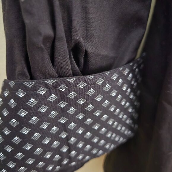 Nick Graham NWT Black Contrast Cuff Stretch Modern Fit Dress Shirt Size XL - Picture 4 of 6